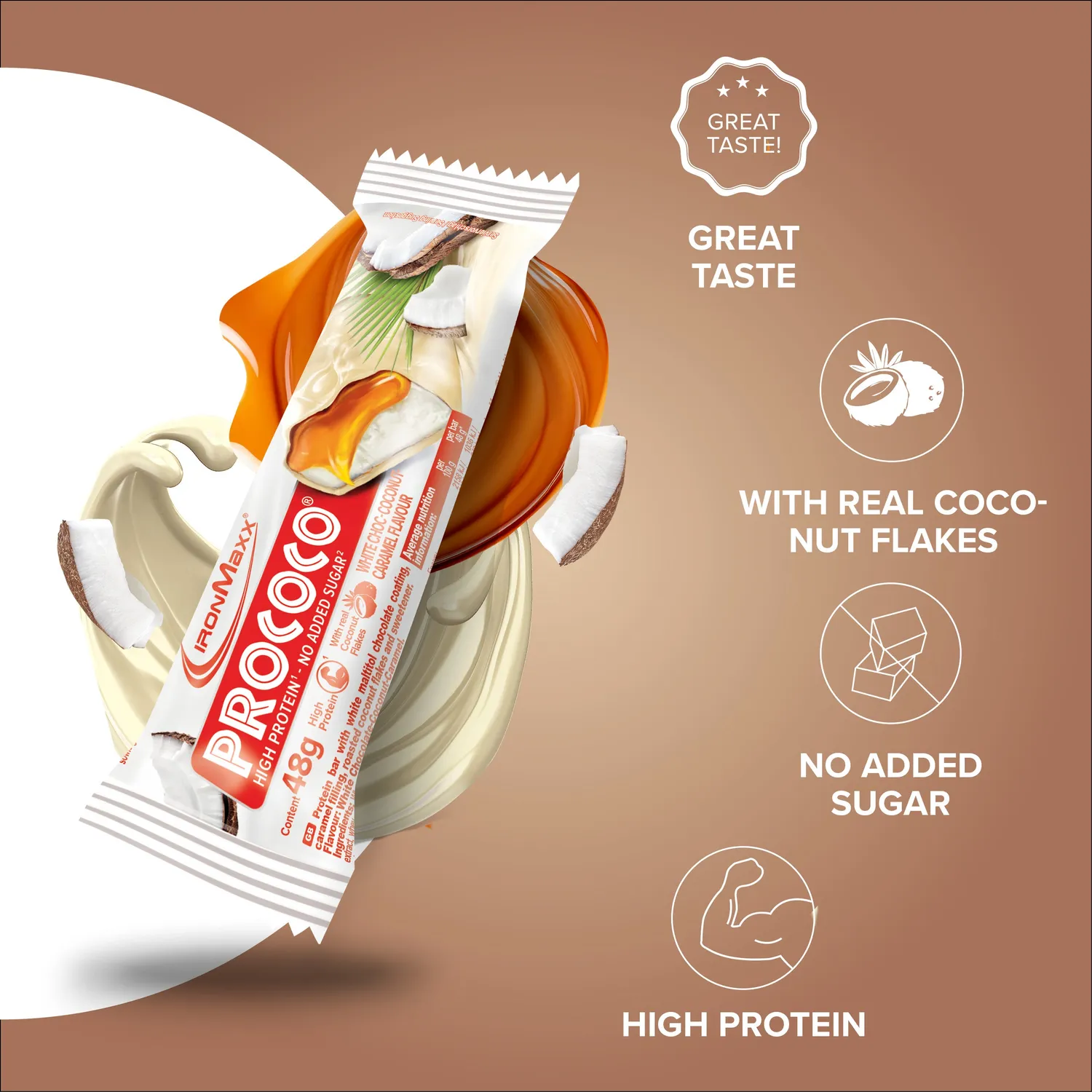 Iron Maxx Prococo Proteinriegel 24x48g White Choc Kokos