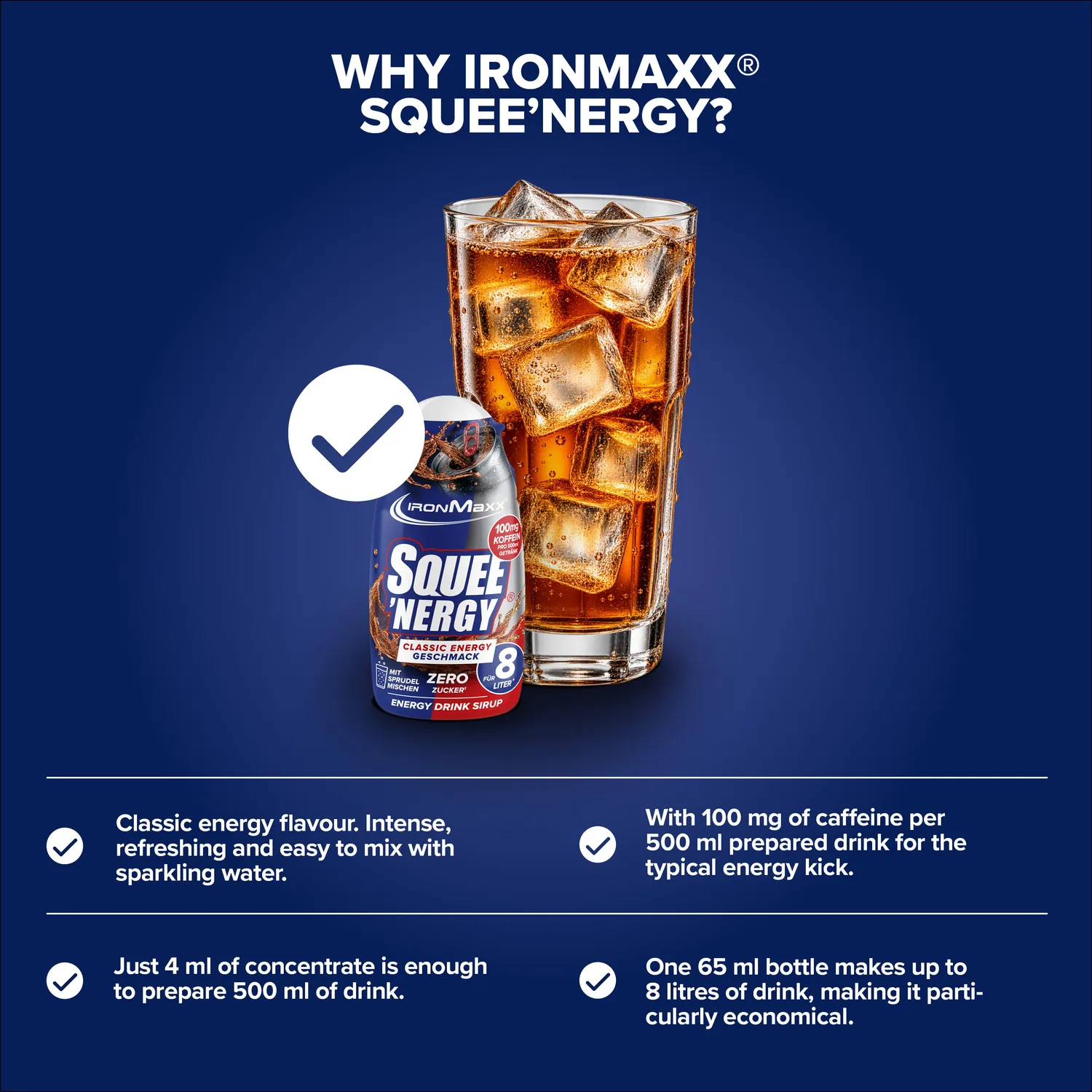 Iron Maxx Squee'Nergy Classic Energy Sirup 65ml zuckerfrei