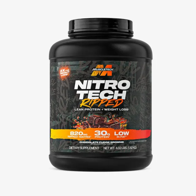 MuscleTech Nitro-Tech Ripped Proteinpulver 4 lb mit Whey-Isolat