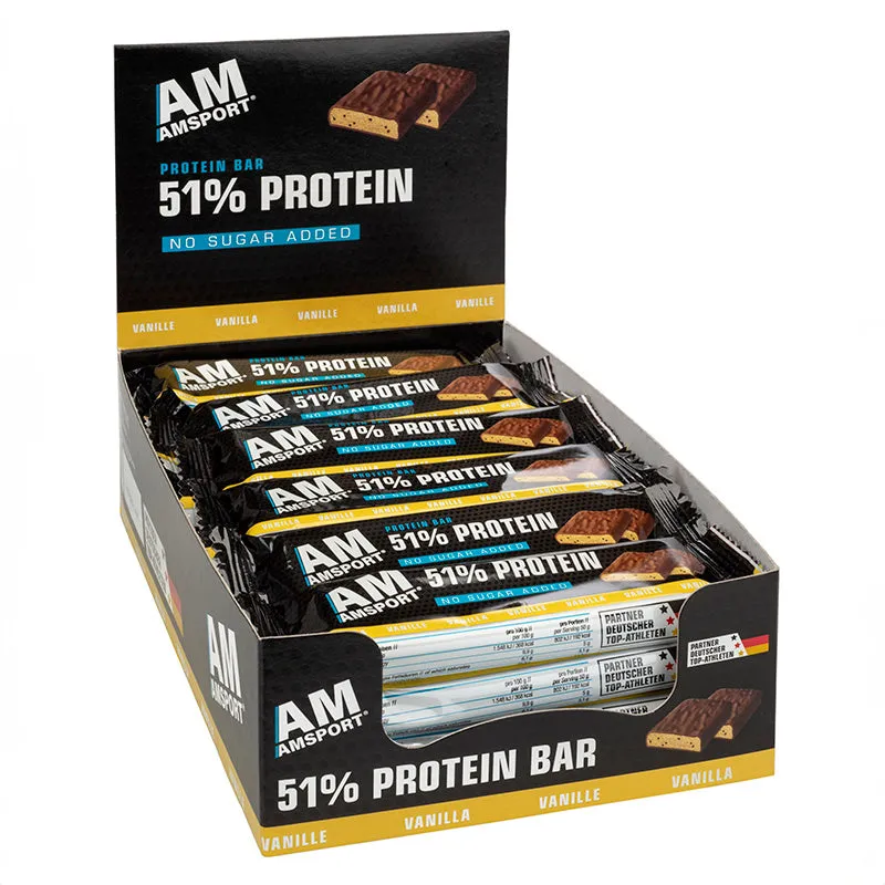 AMSPORT High Protein Riegel 50 g Proteinriegel Strawberry Cream Low Carb