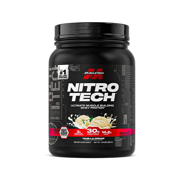 MuscleTech Nitro-Tech Whey Protein Pulver 2 lb Milk Chocolate mit Kreatin