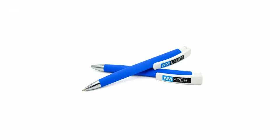 AMSPORT Kugelschreiber blau mit Logo