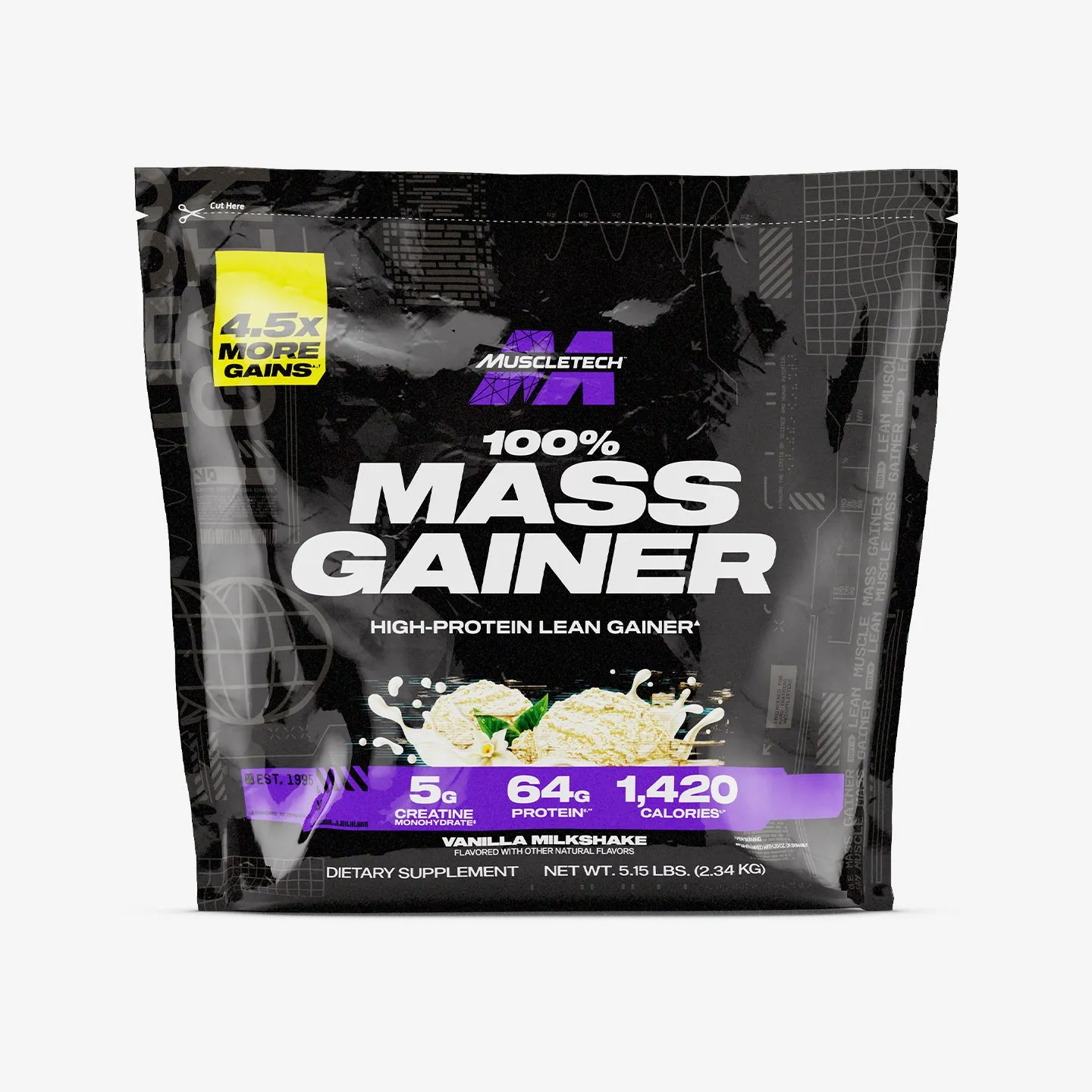 MuscleTech 100% Mass Gainer Weight Gainer Chocolate Fudge Brownie