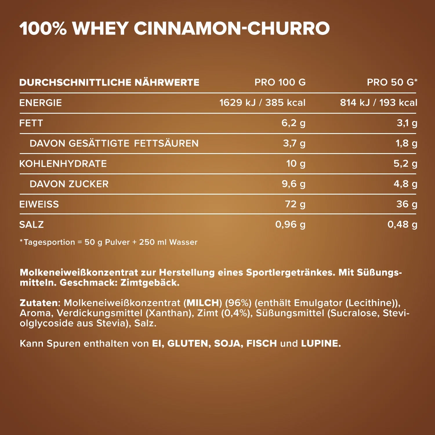 Iron Maxx 100% Whey Protein Cinnamon Churro Probe 30g