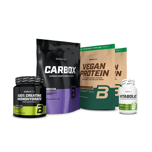 Body Star Muskelaufbau-Pack Vegan Protein Creatin 4-teilig