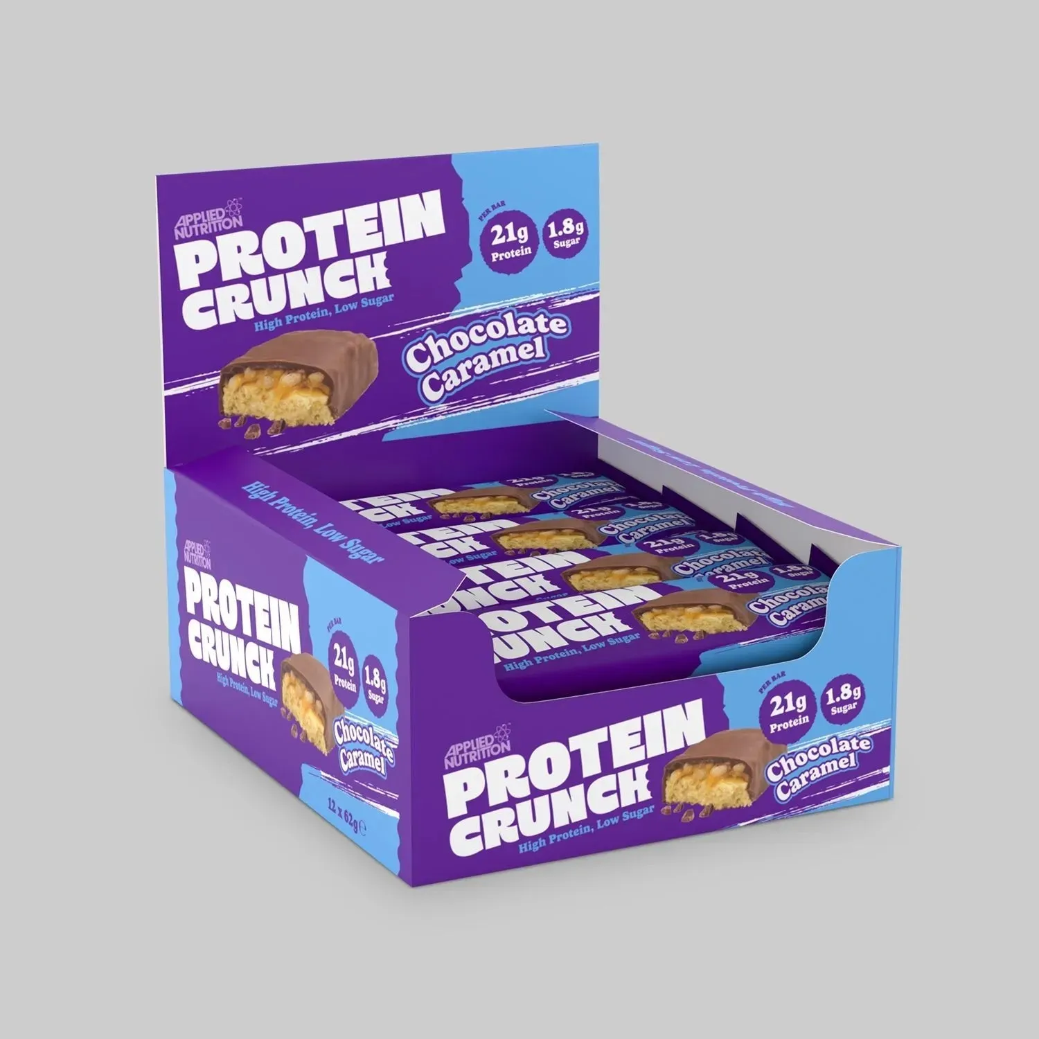 Applied Nutrition Crunch-Proteinriegel Milchschokolade Karamell 62g Einzelriegel