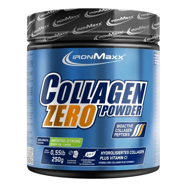 Iron Maxx Collagen Powder Zero Kollagenpulver Grüntee Zitrone 250 g zuckerfrei