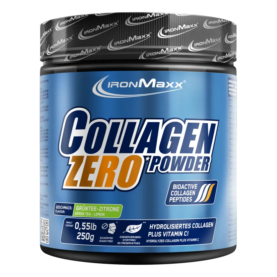 Iron Maxx Collagen Powder Zero Kollagenpulver Grüntee Zitrone 250 g zuckerfrei