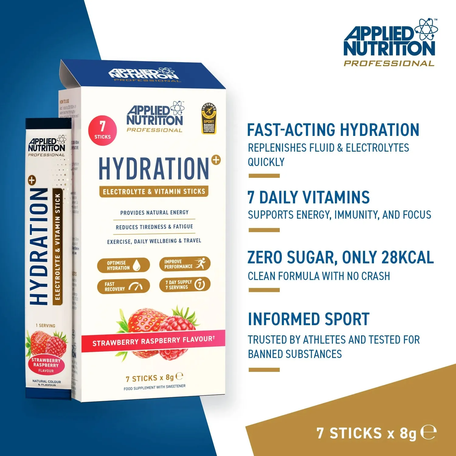 Applied Nutrition Hydration+ Elektrolytpulver 240 g 30 Portionen