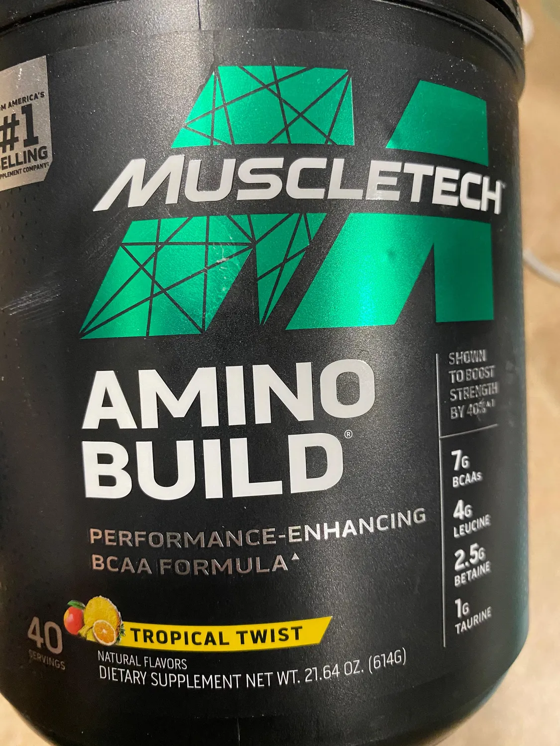 MuscleTech Amino Build BCAA Pulver 40 Portionen Tropical Twist