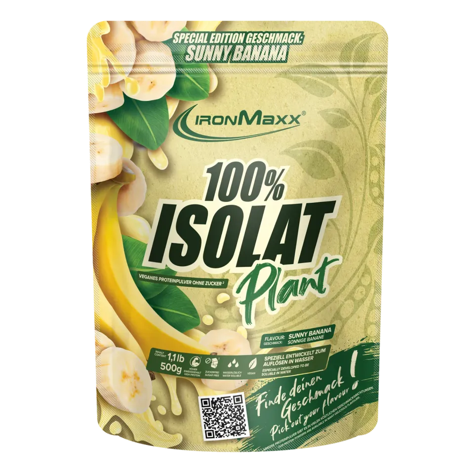 Iron Maxx 100% Isolat Plant Pulver 500g Sunny Banana vegan