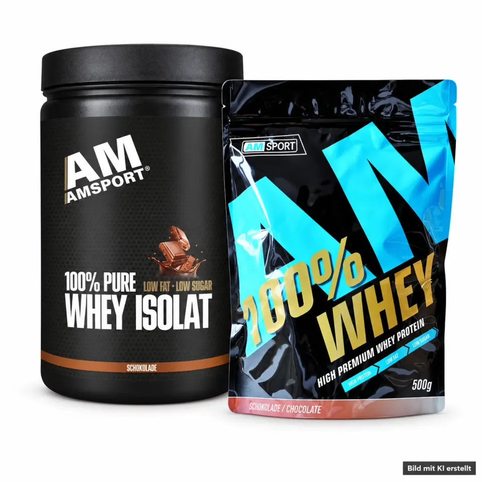 AMSPORT Whey Isolat Schoko Duo 1,2 kg Proteinpulver