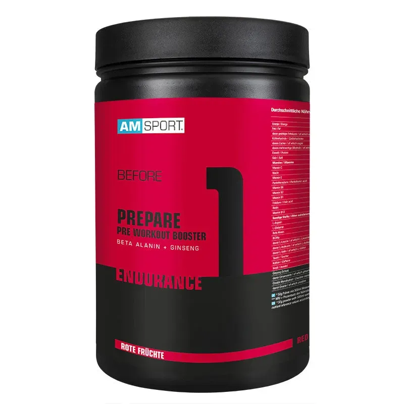 AMSPORT Prepare Pre Workout Booster Rote Früchte 1500g Kreatin