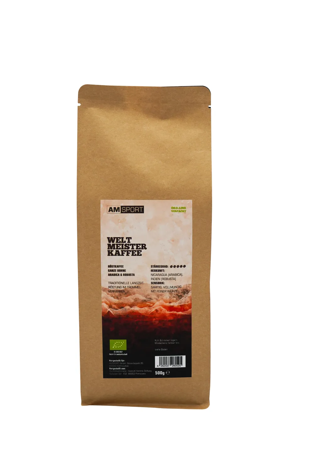 AMSPORT Weltmeister Bio Kaffee Bohnen