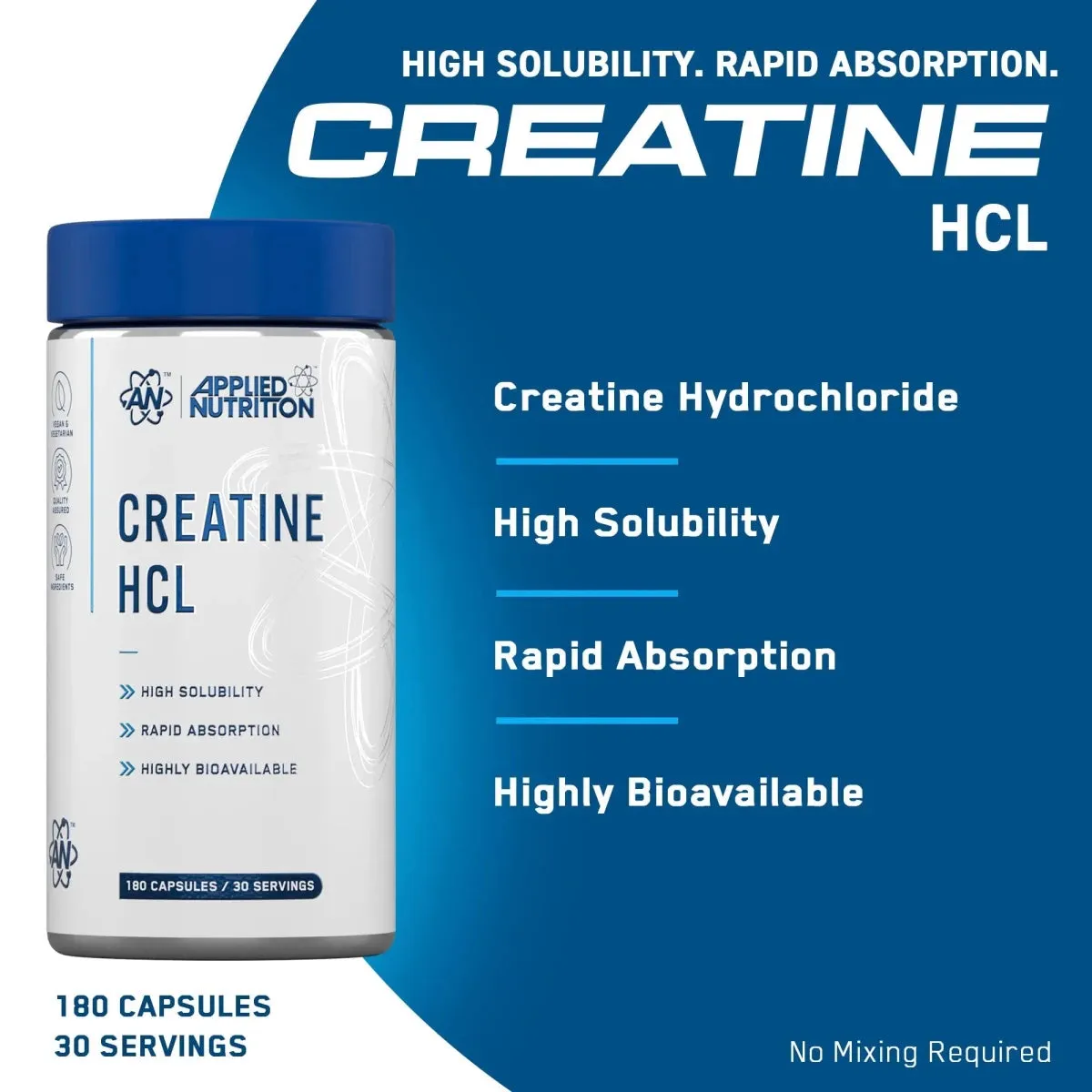 Applied Nutrition Creatine HCL Kapseln 180 Stück 3g
