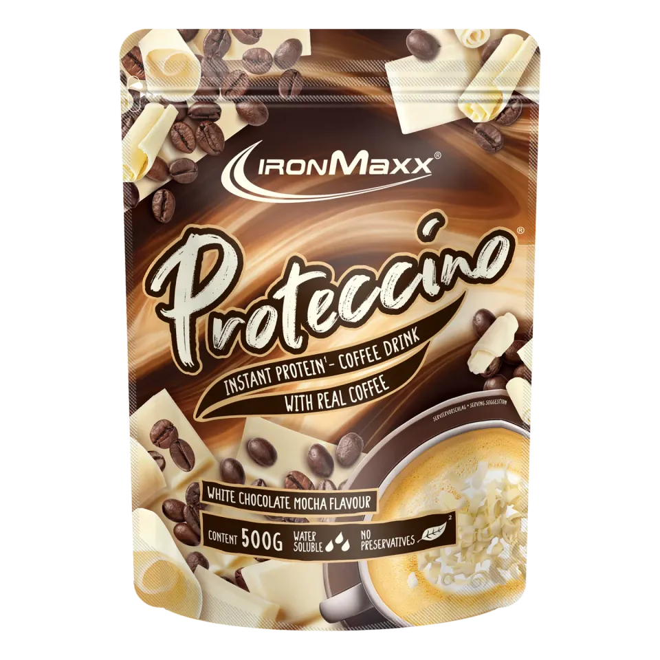 Iron Maxx Proteccino Protein-Kaffee 500g White Chocolate Mocha koffeinhaltig