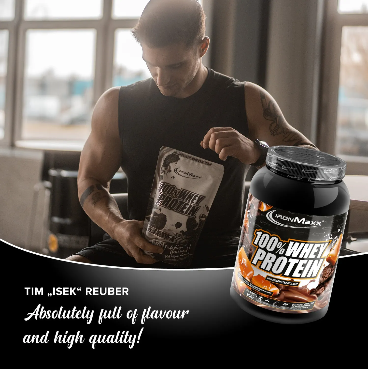 Iron Maxx 100% Whey Protein Dark Cookies Salted Caramel 900 g