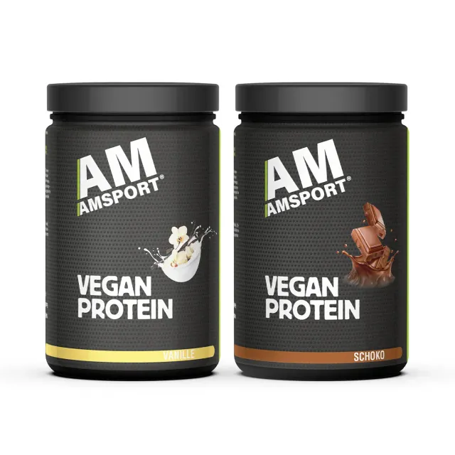 AMSPORT Natural Vegan Protein Pulver Vanille 390 g
