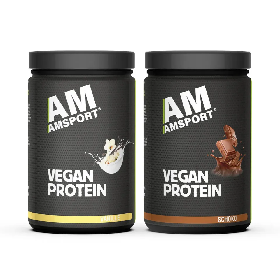 AMSPORT Natural Vegan Protein Pulver Vanille 390 g