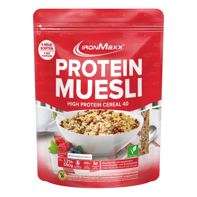 Iron Maxx Protein Müsli White Chocolate Vanilla 550 g vegan