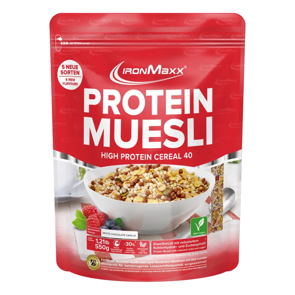 Iron Maxx Protein Müsli White Chocolate Vanilla 550 g vegan