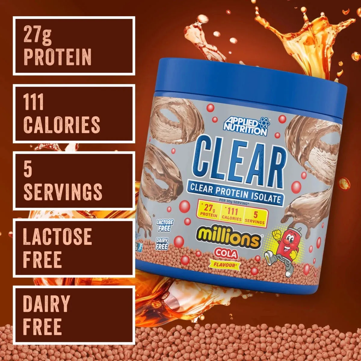 Applied Nutrition Clear Protein Isolate Millions Blackcurrant 450 g zuckerfrei