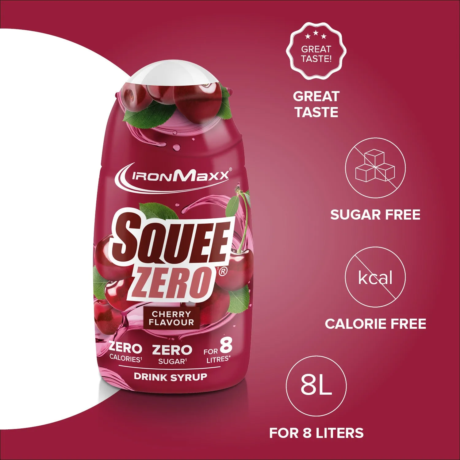 Iron Maxx SqueeZero Sirup Cherry 65ml zuckerfrei