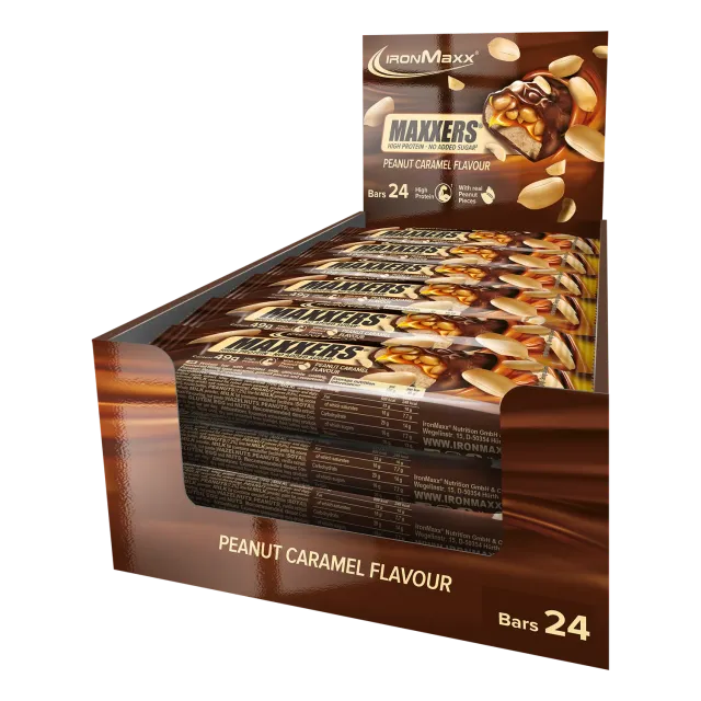 Iron Maxx Maxxers Proteinriegel 24x49g Erdnuss-Karamell zuckerfrei