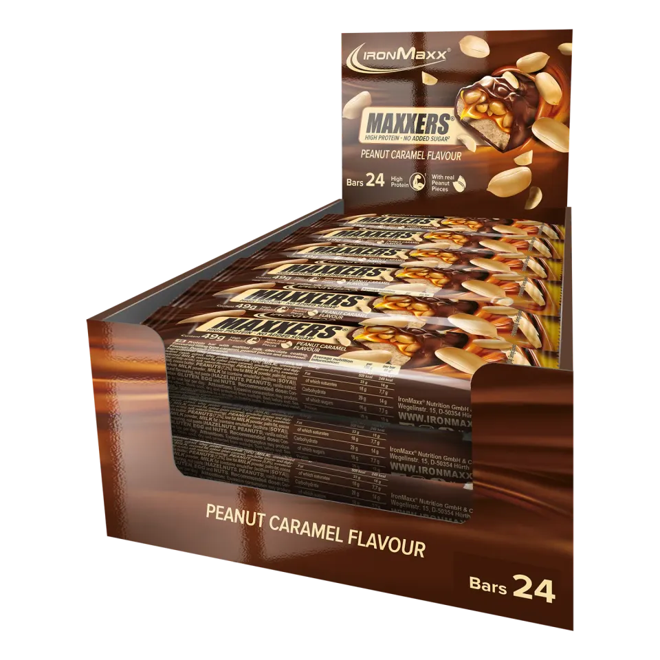 Iron Maxx Maxxers Proteinriegel 24x49g Erdnuss-Karamell zuckerfrei