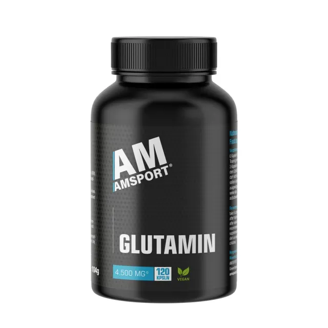 AMSPORT Glutamin Kapseln 120 Stück hochdosiert vegan