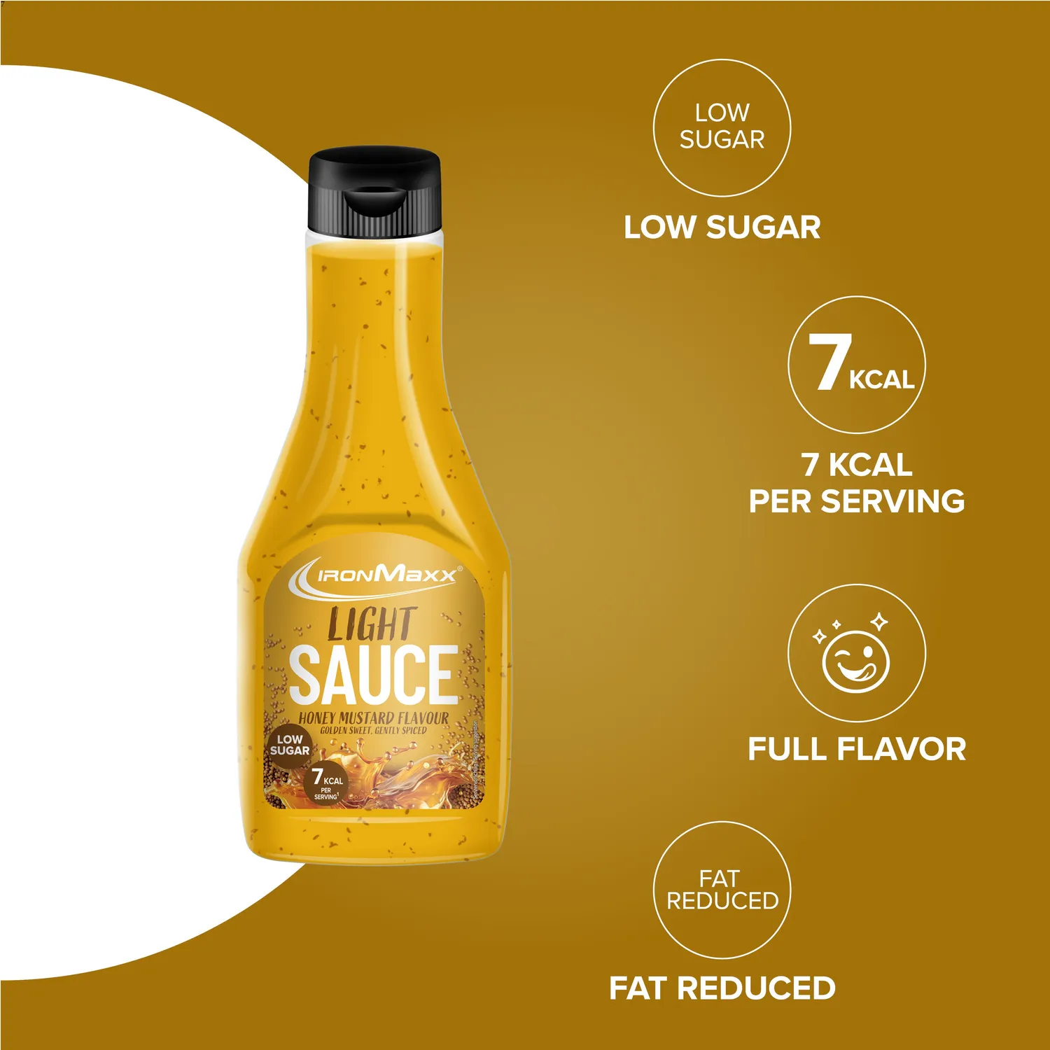 IronMaxx Light Sauce 285 ml Honey Mustard kalorienbewusst
