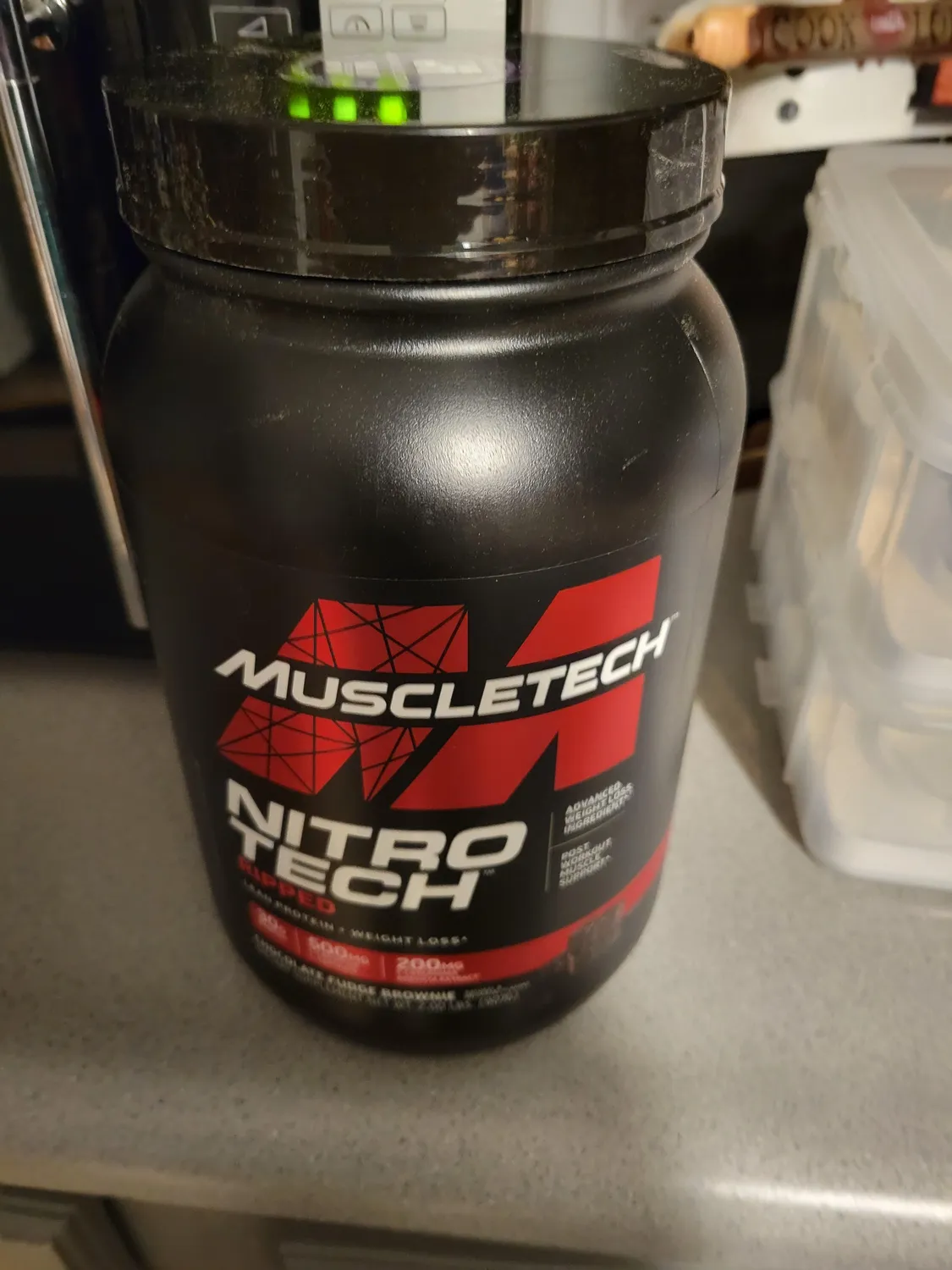 MuscleTech Nitro-Tech Ripped Proteinpulver 2 lb mit Whey-Isolat