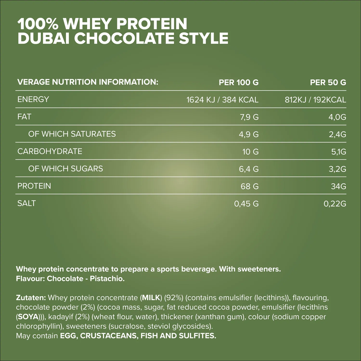 Iron Maxx 100% Whey Protein Pulver 500 g Dubai Chocolate Style