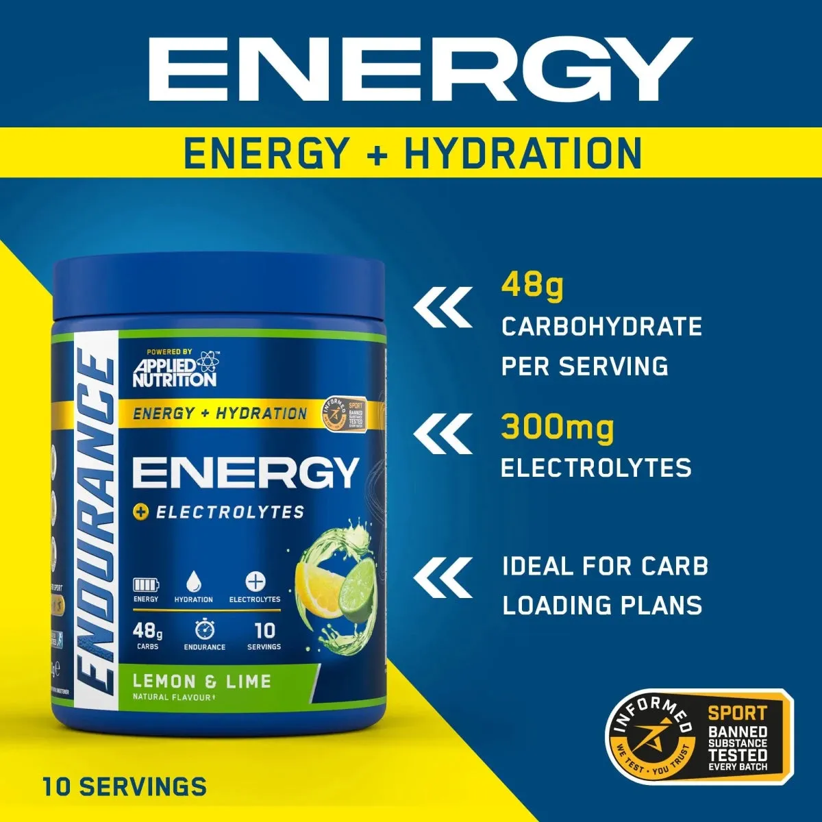 Applied Nutrition Endurance Energy & Hydration Pulver 1,5 kg Carbs