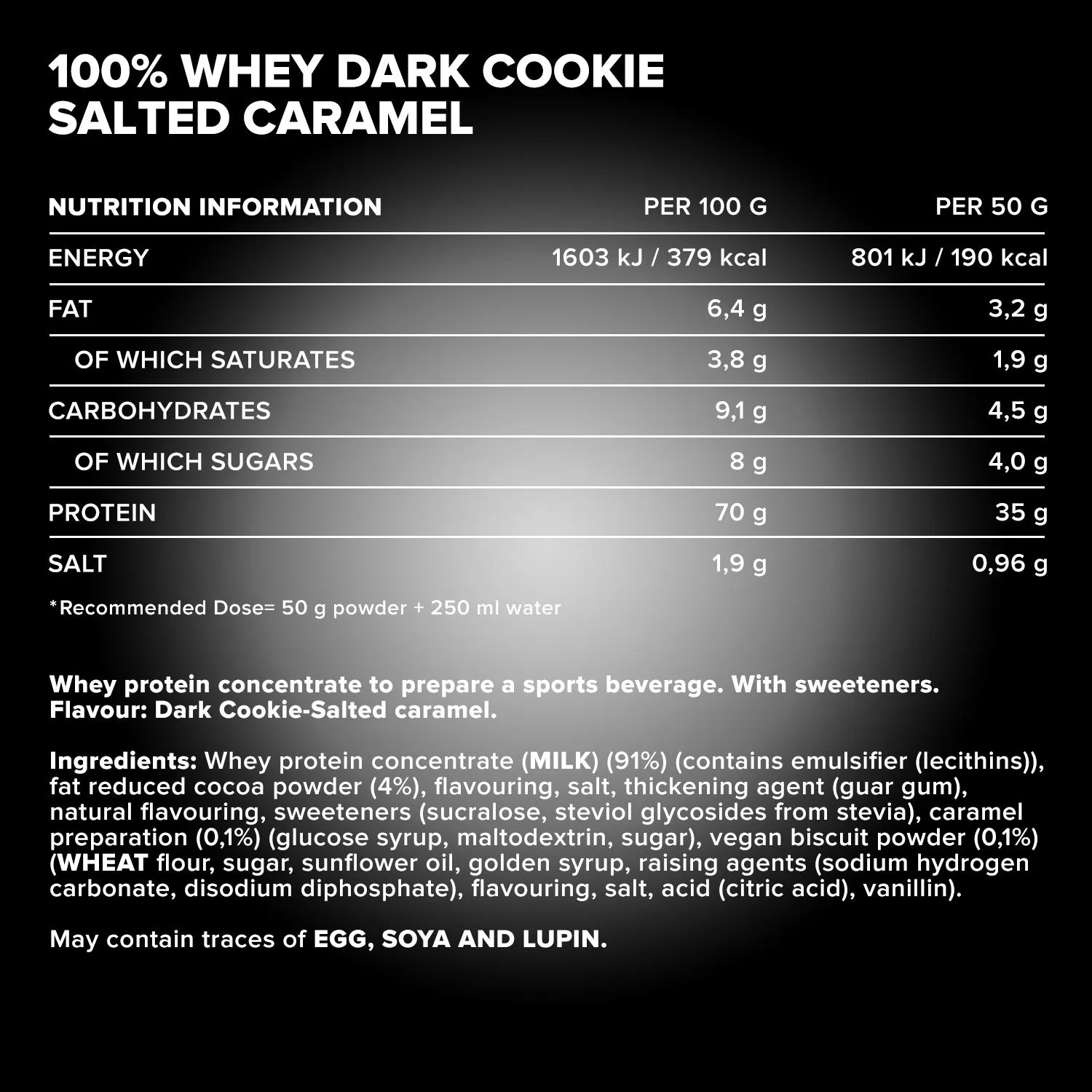 Iron Maxx 100% Whey Protein Dark Cookies Salted Caramel 900 g