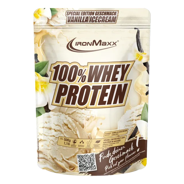 Iron Maxx 100% Whey Protein 500g Vanilla Ice Cream – zuckerfrei