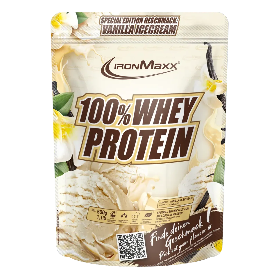Iron Maxx 100% Whey Protein 500g Vanilla Ice Cream – zuckerfrei