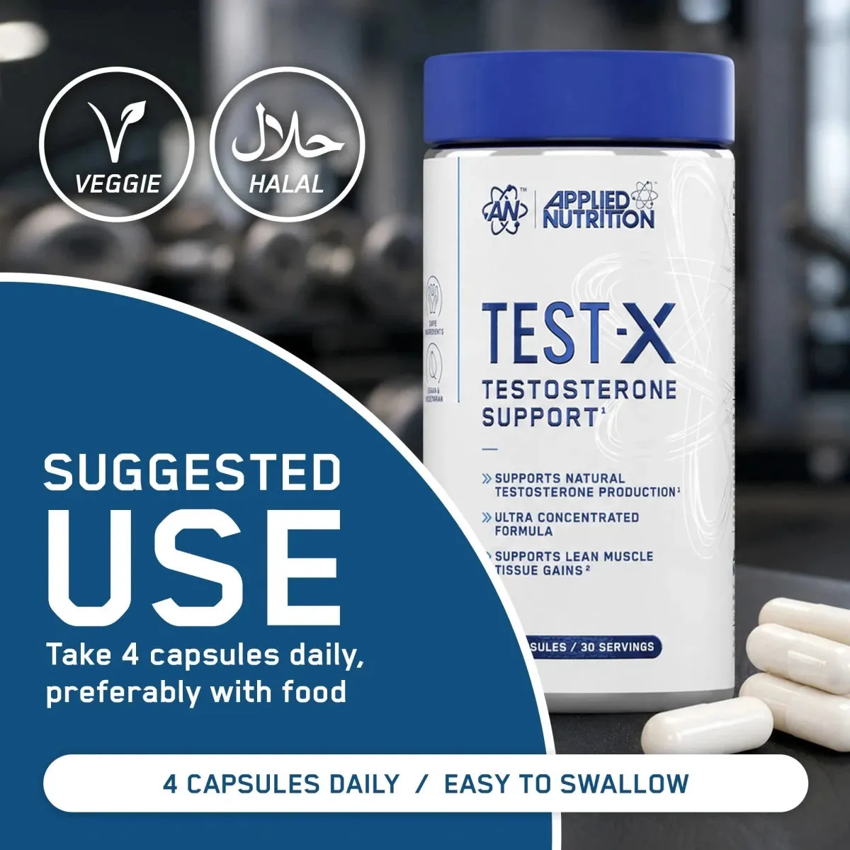 Applied Nutrition Test-X Kapseln 120 Stück für Männer