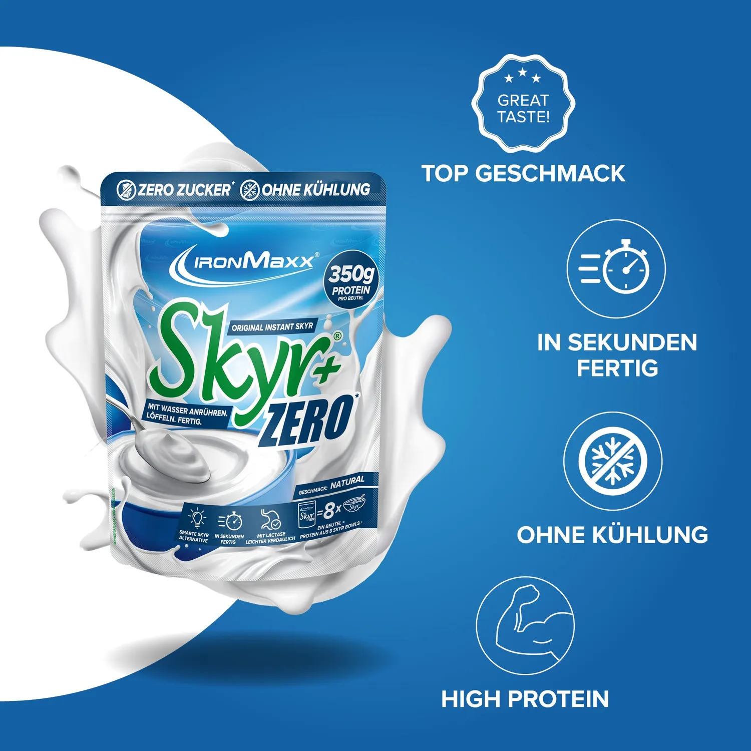 Iron Maxx Skyr Zero Duo Skyr Natur Vanille proteinreich