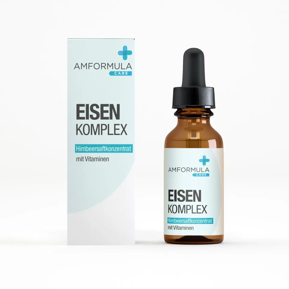 AMFORMULA Care Eisen plus Tropfen 20 ml Himbeere vegan