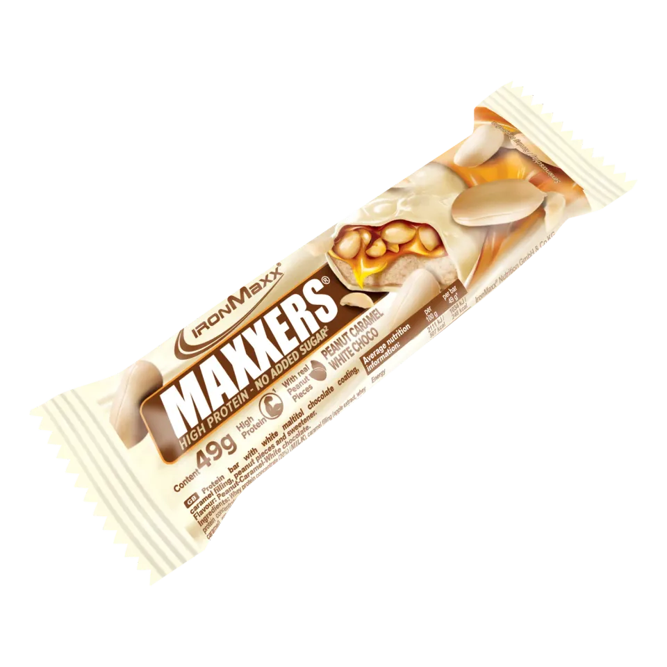 Iron Maxx Maxxers Proteinriegel 49g White Choc Peanut Caramel