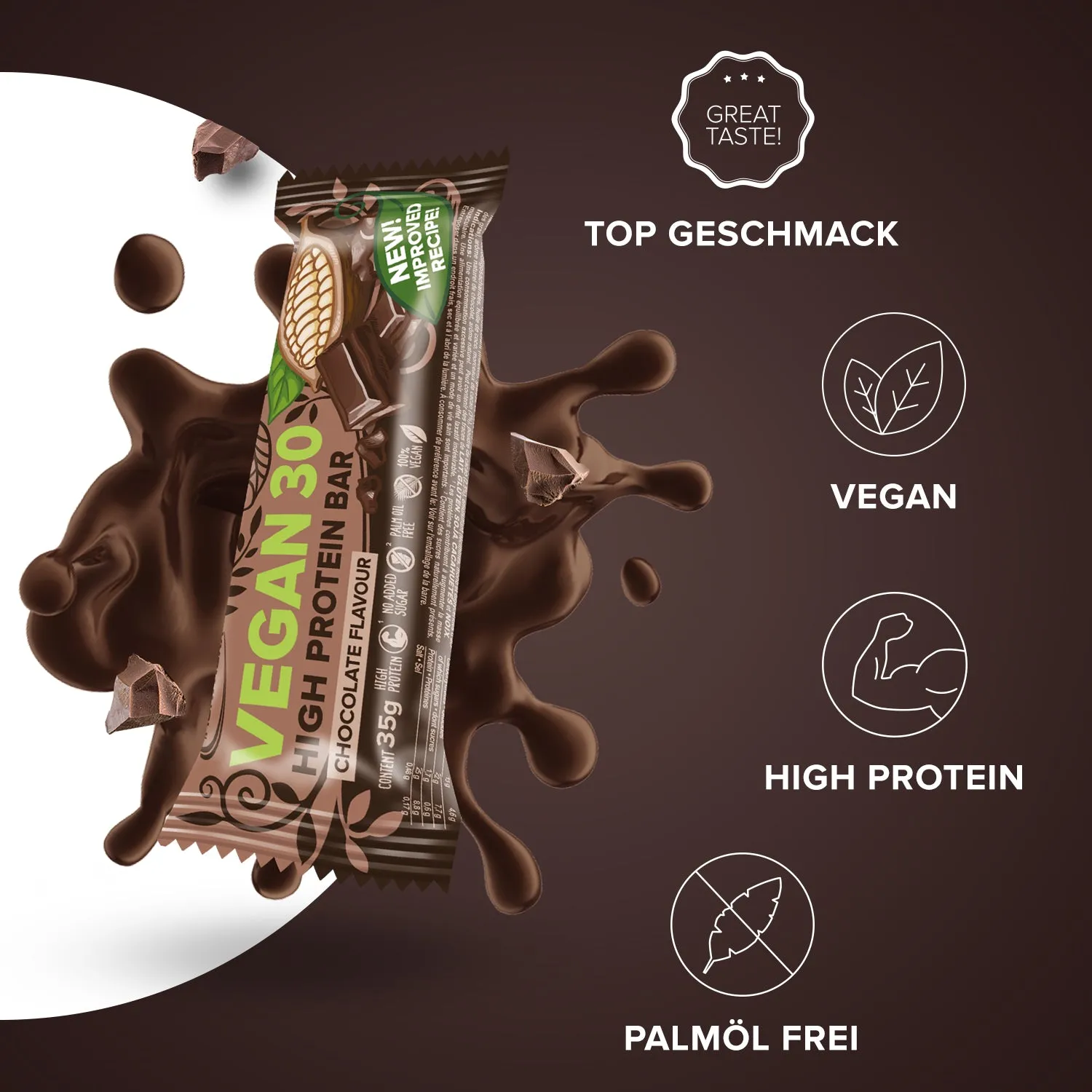 Iron Maxx Vegan 30 Protein Riegel 35 g Schokolade vegan zuckerarm
