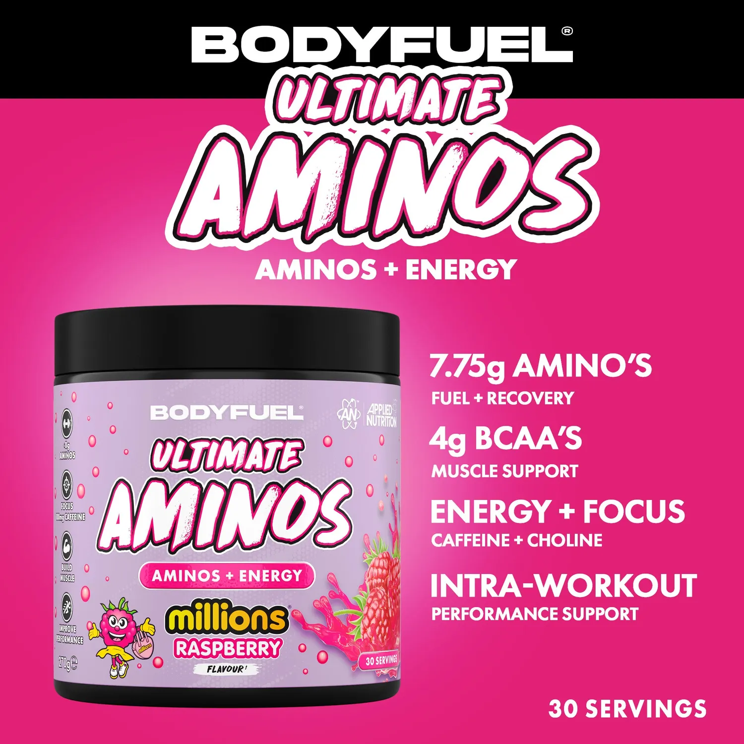Applied Nutrition BodyFuel Ultimate Aminos 270g Himbeere