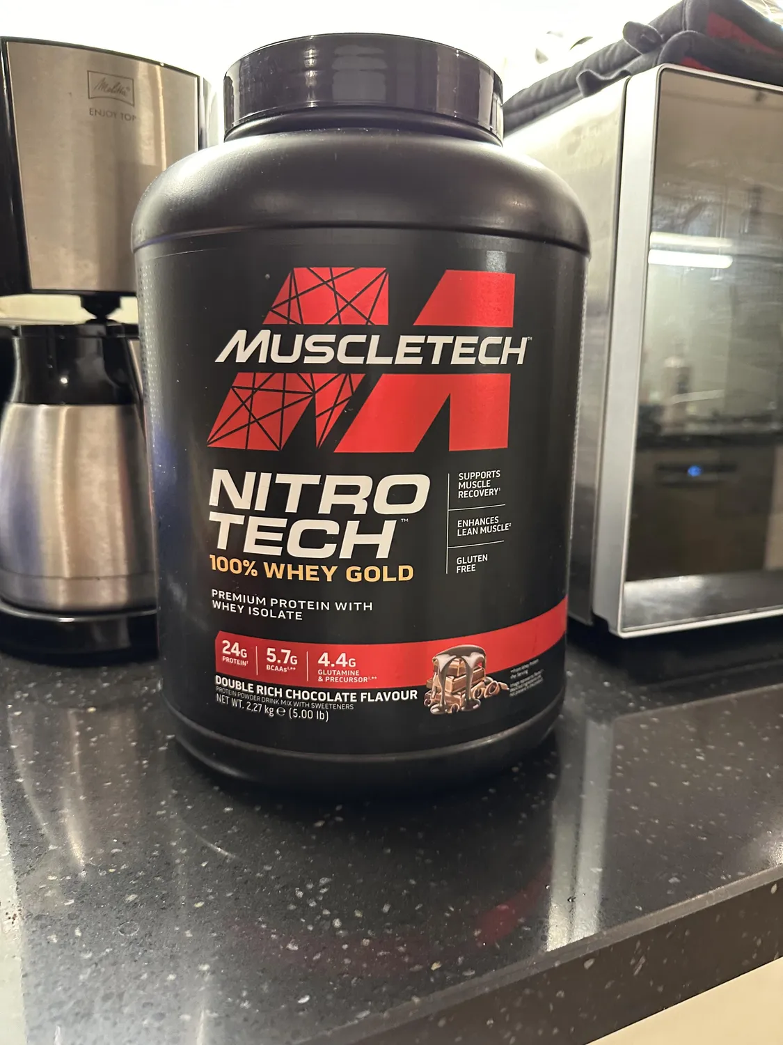 MuscleTech Nitro Tech 100% Whey Gold Whey Protein French Vanilla Cream 2 lb zuckerarm