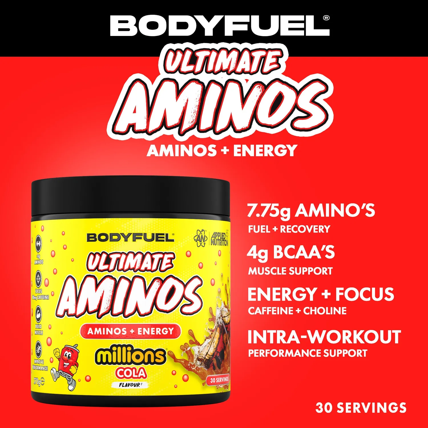 Applied Nutrition BodyFuel Ultimate Aminos 270g Himbeere