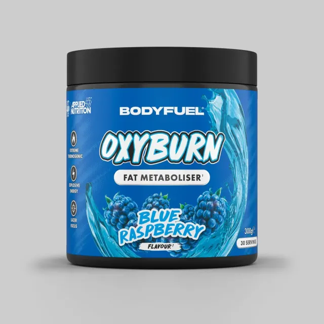 Applied Nutrition BODYFUEL OxyBurn Powder Pulver Blue Raspberry Koffein