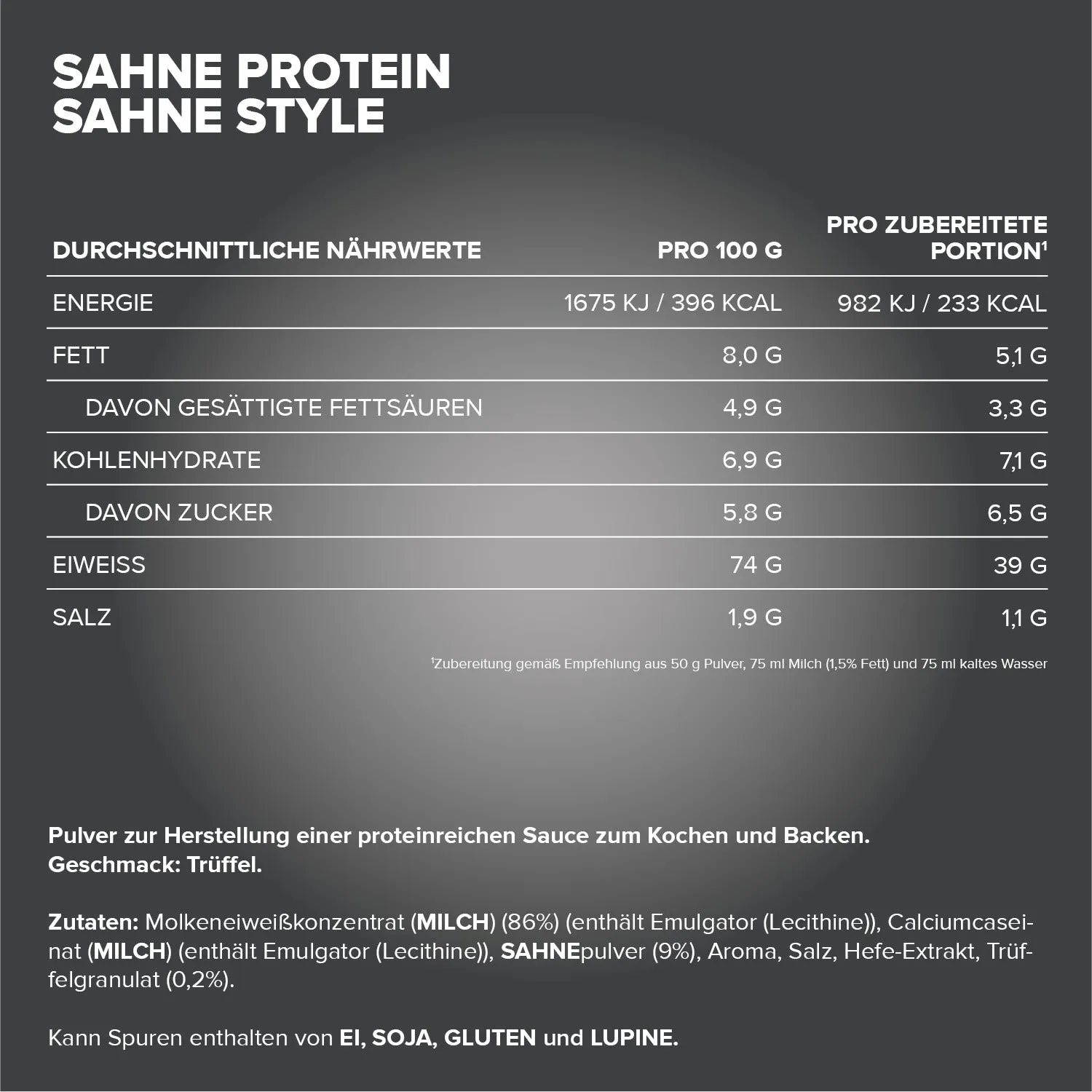 Iron Maxx Sahne Protein 500 g Proteinpulver Trüffel Zum Kochen