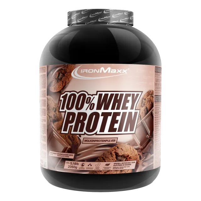 Iron Maxx 100% Whey Protein 2350g Proteinpulver Schokolade Cookies zuckerfrei
