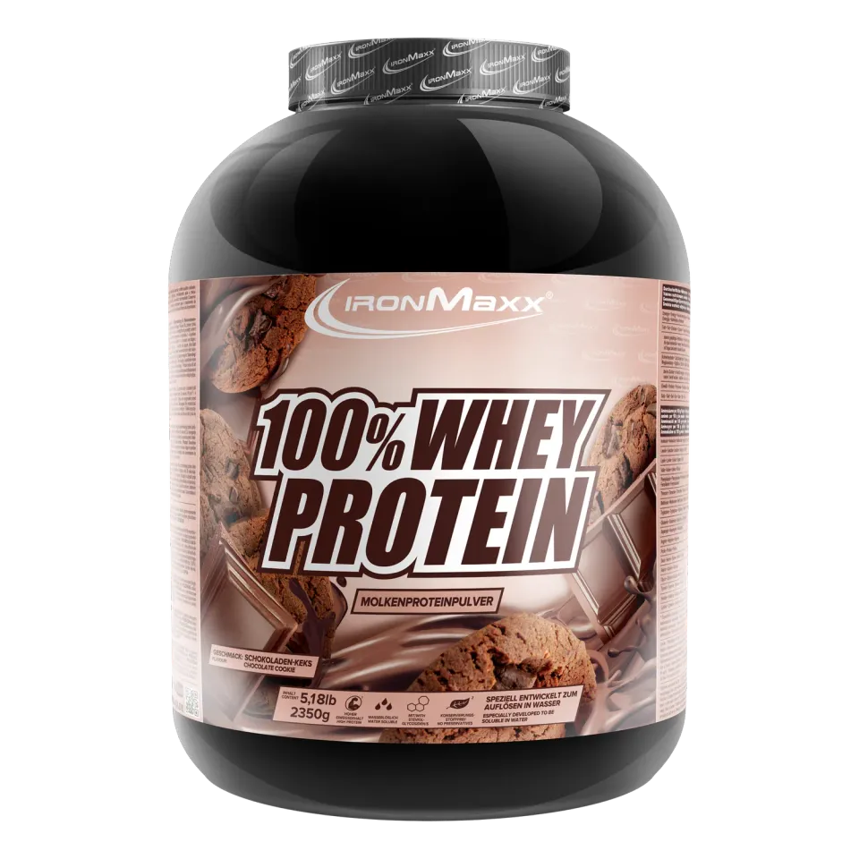 Iron Maxx 100% Whey Protein 2350g Proteinpulver Schokolade Cookies zuckerfrei