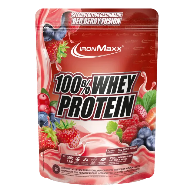 Iron Maxx 100% Whey Protein 500 g Red Berry Fusion zuckerfrei
